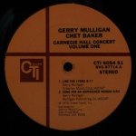 Gerry Mulligan / Chet Baker - ‎Carnegie Hall Concert Volume 1